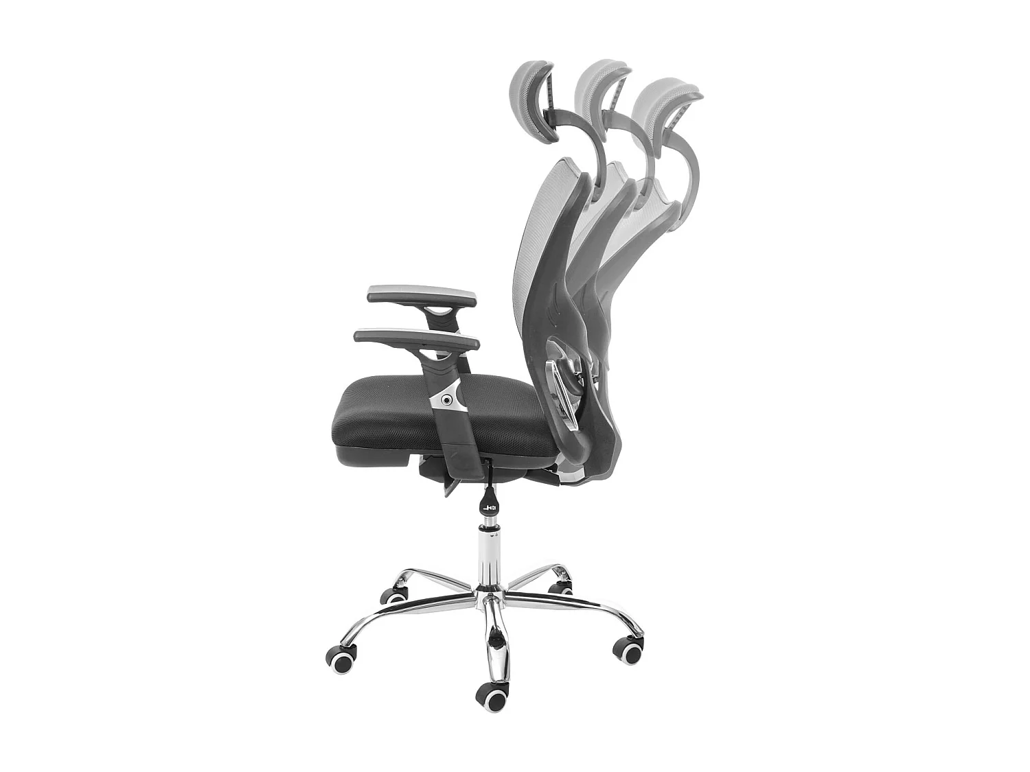 Krzesło biurowe MCW-F13,  czarny/szary