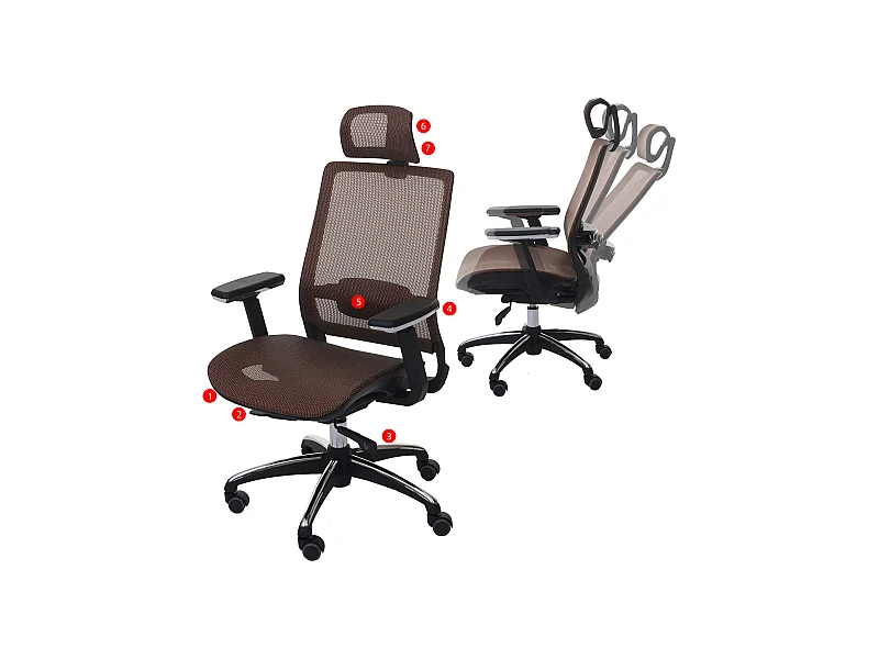 Krzesło biurowe MCW-A20,  mandarynka