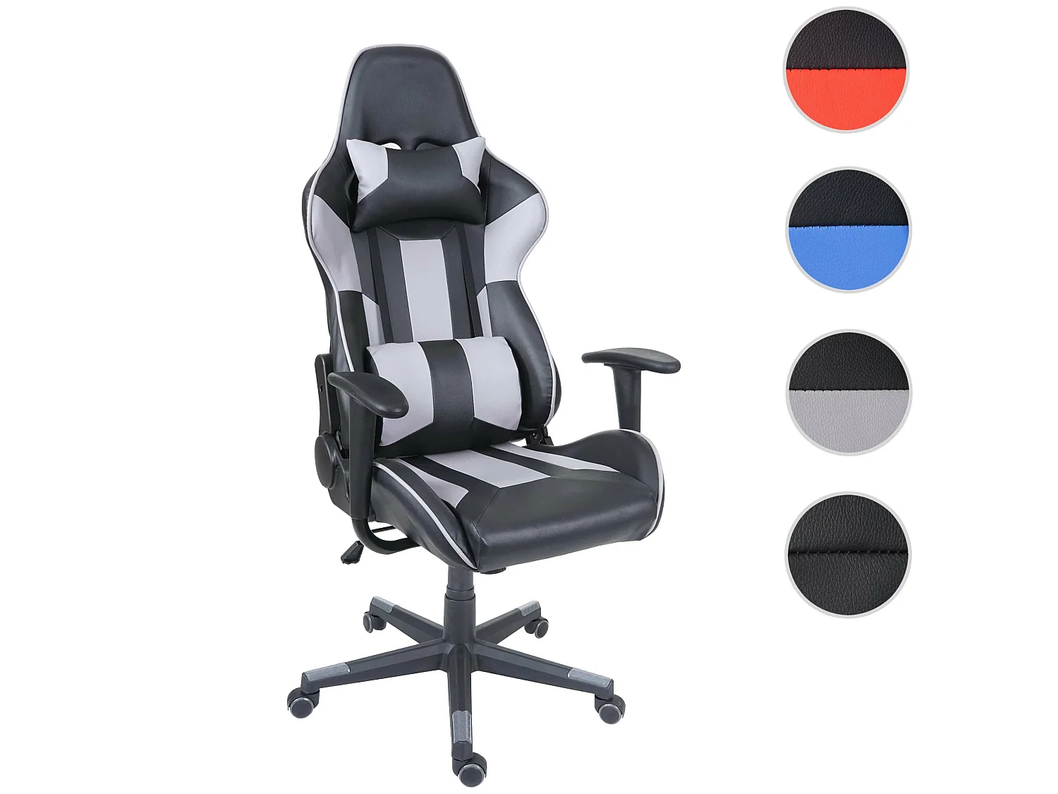 Chaise de bureau MCW-F84,  noir/gris