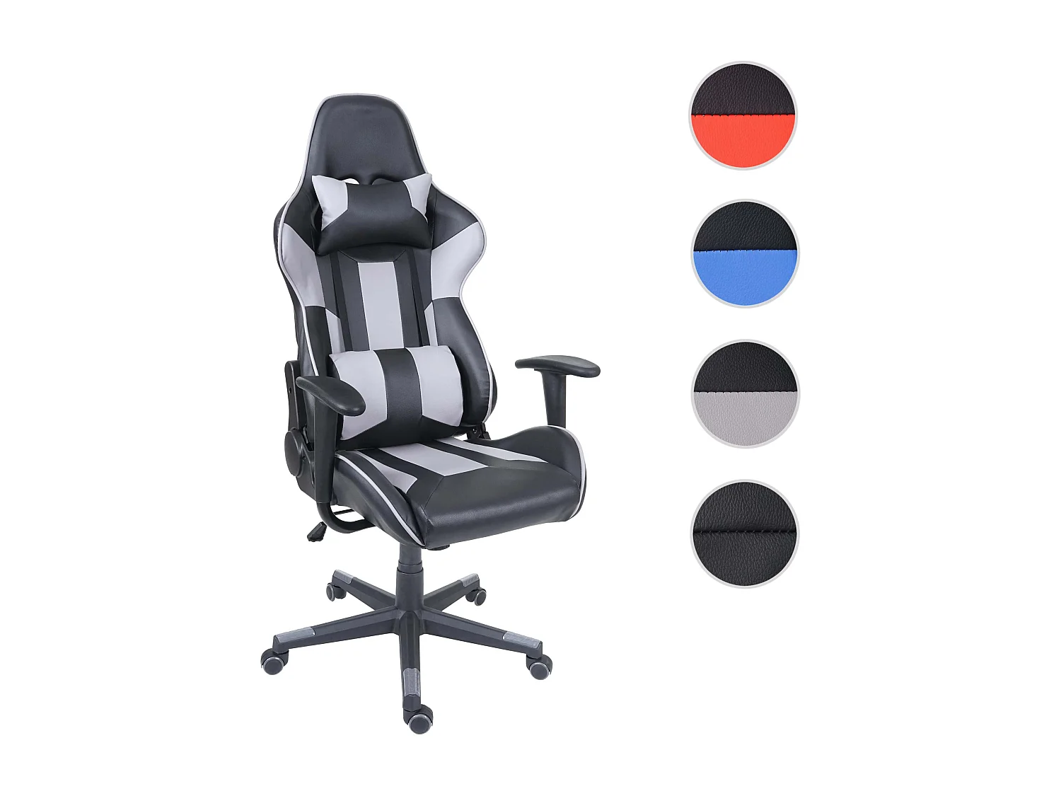 Chaise de bureau MCW-F84,  noir/gris