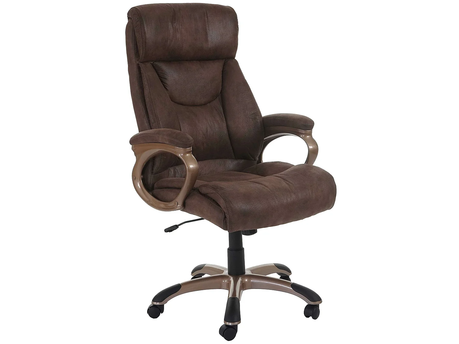 Silla de oficina Denver,  suede look taupe-marrón