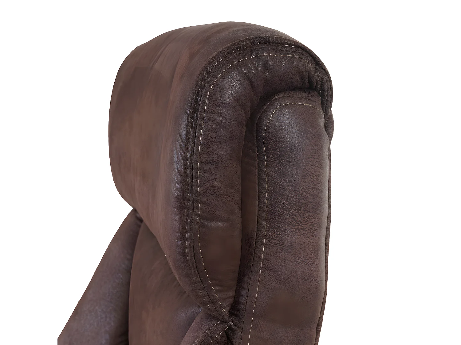 Silla de oficina Denver,  suede look taupe-marrón