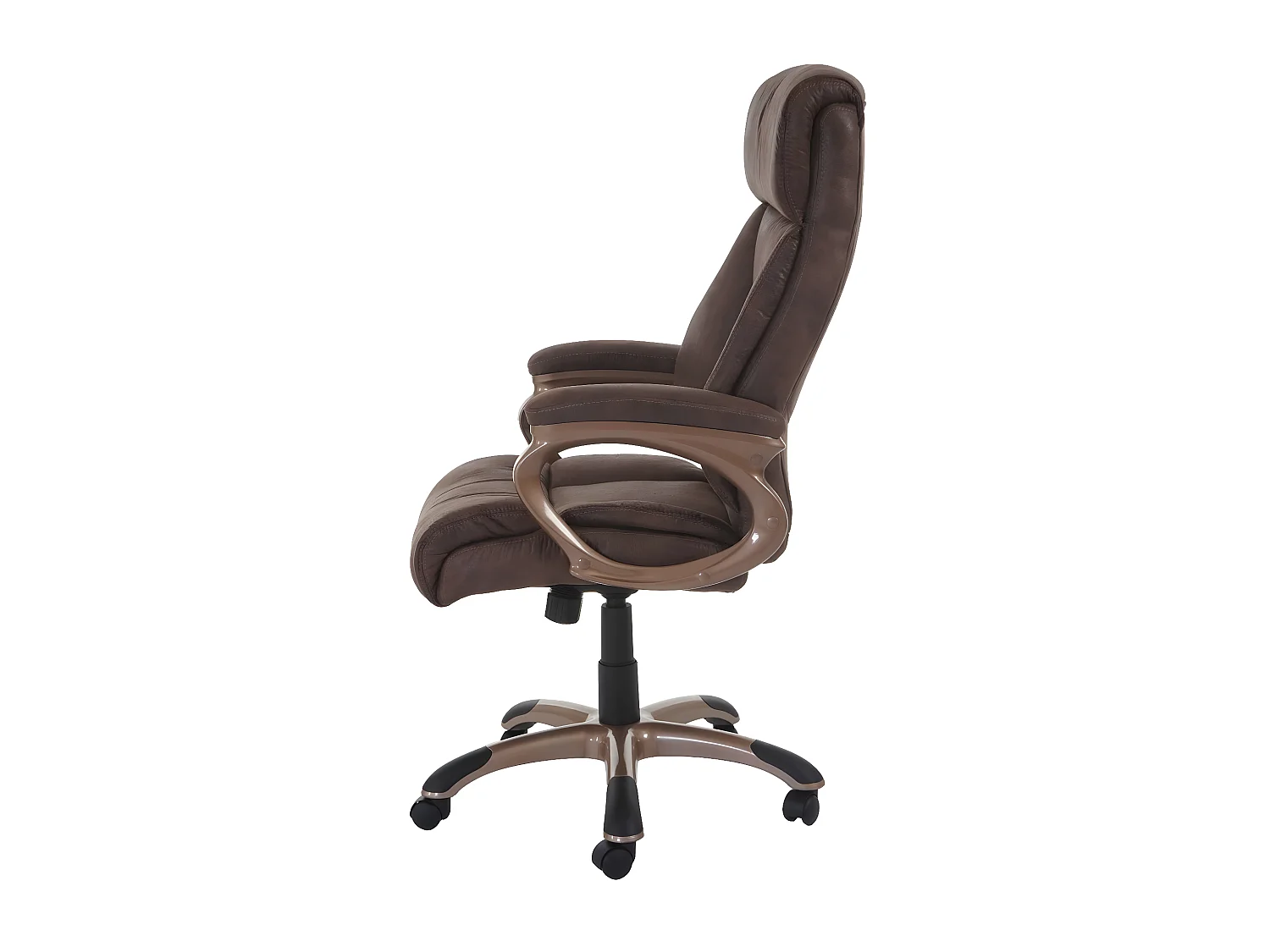 Cadeira de escritório Denver,  aspeto de camurça castanho taupe