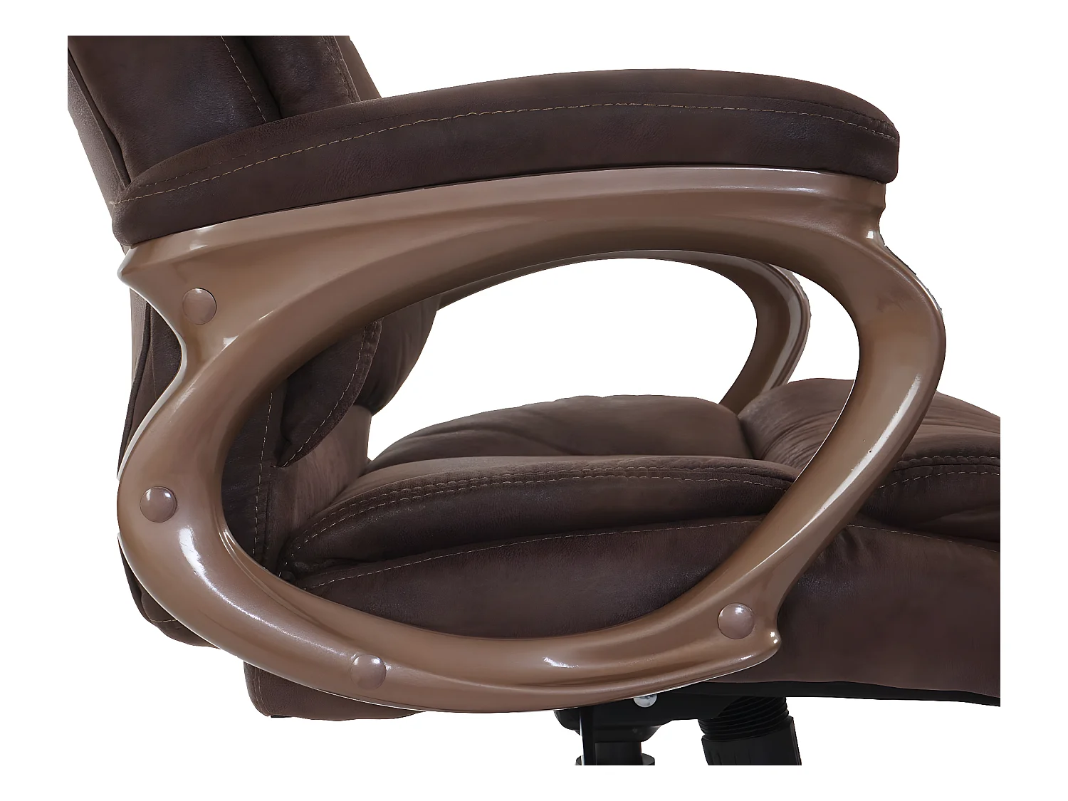 Cadeira de escritório Denver,  aspeto de camurça castanho taupe