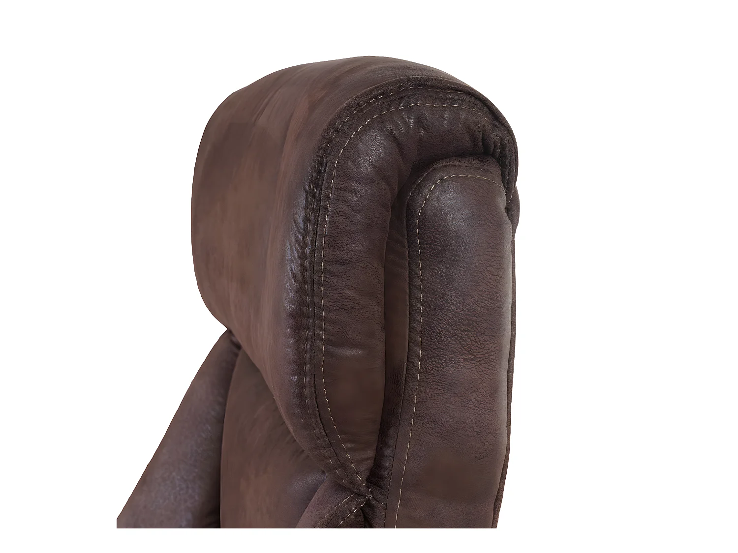 Cadeira de escritório Denver,  aspeto de camurça castanho taupe