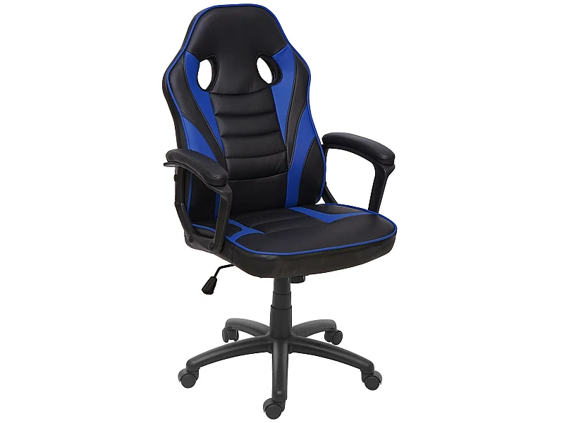 Chaise de bureau MCW-F59,  noir-bleu