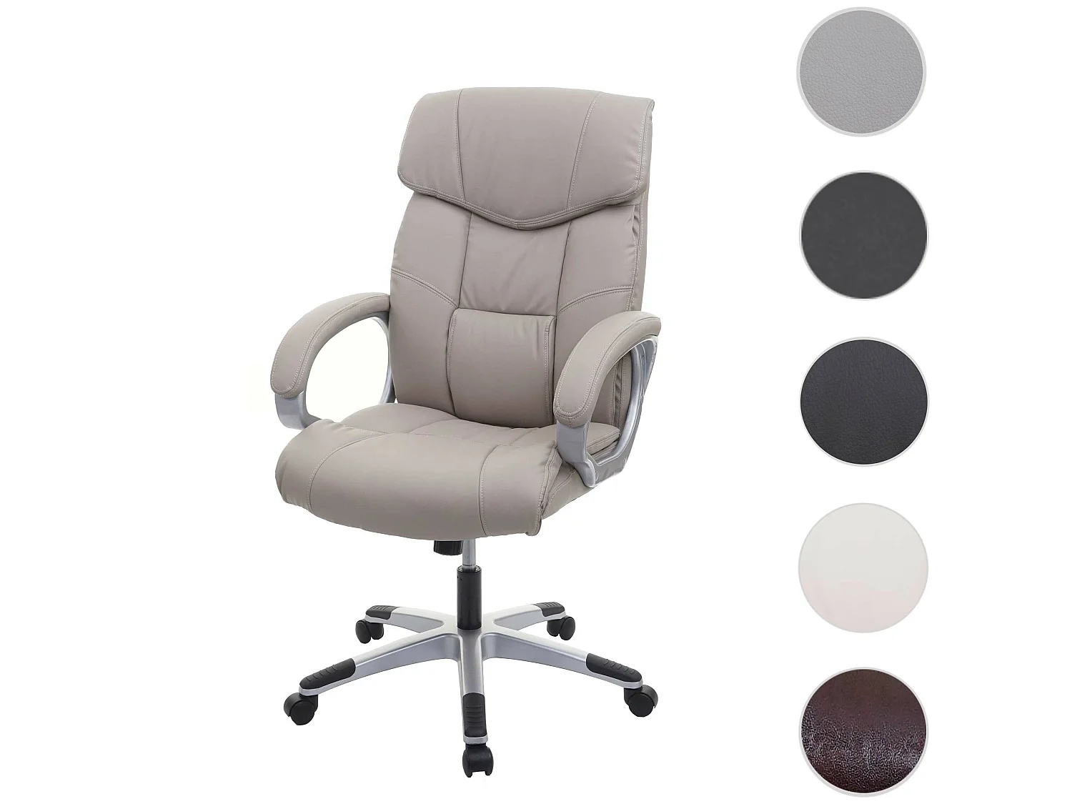 Silla de oficina MCW-A71,  gris topo