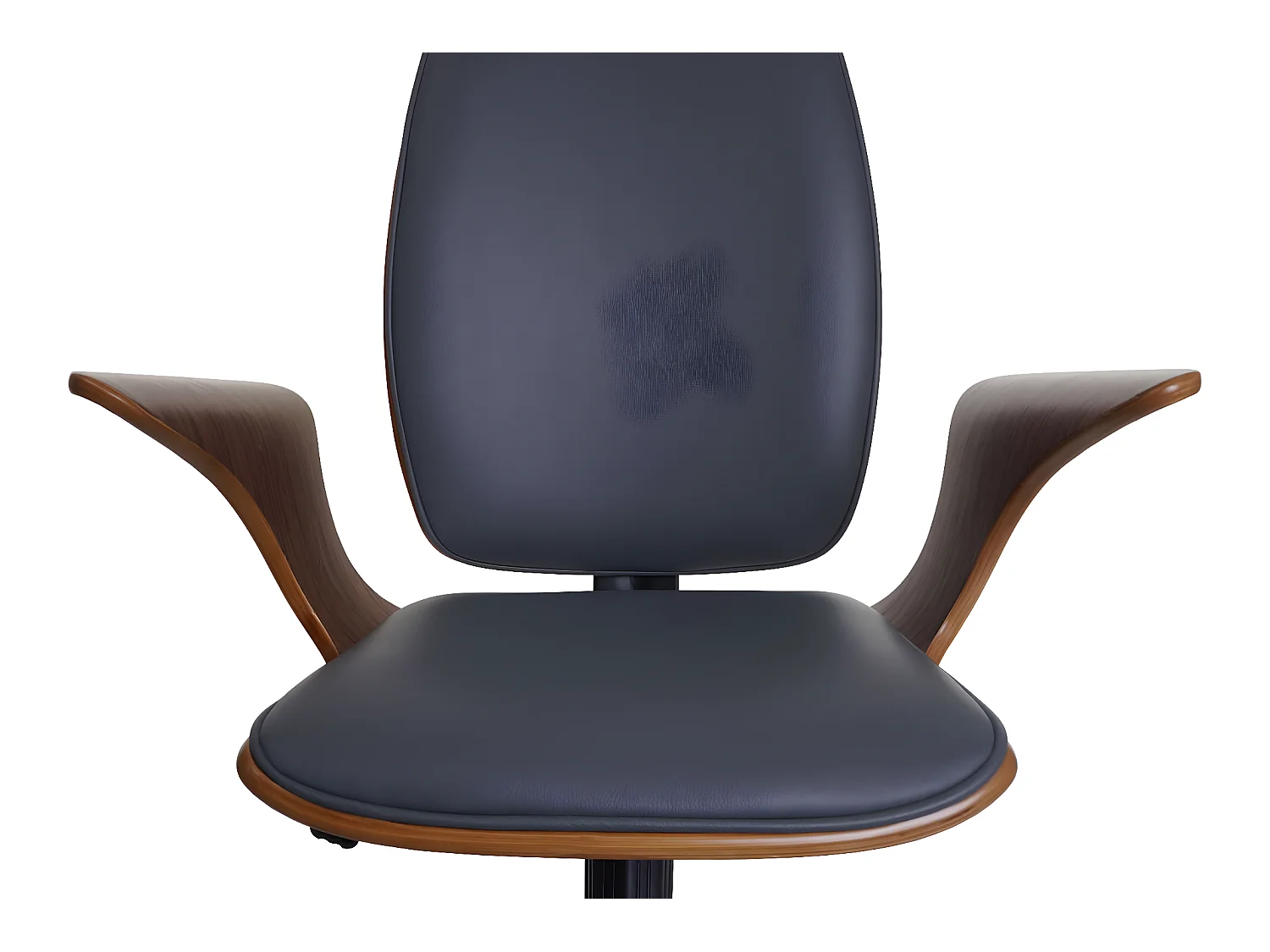 Chaise de bureau MCW-C54,  aspect noyer, revêtement gris