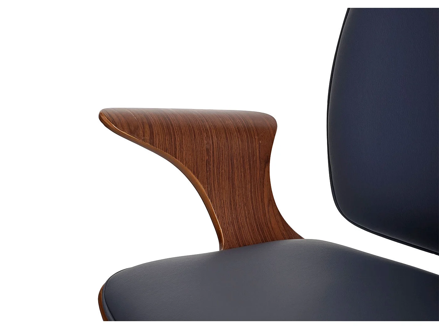 Bureaustoel MCW-C54,  walnoot look, grijze bekleding