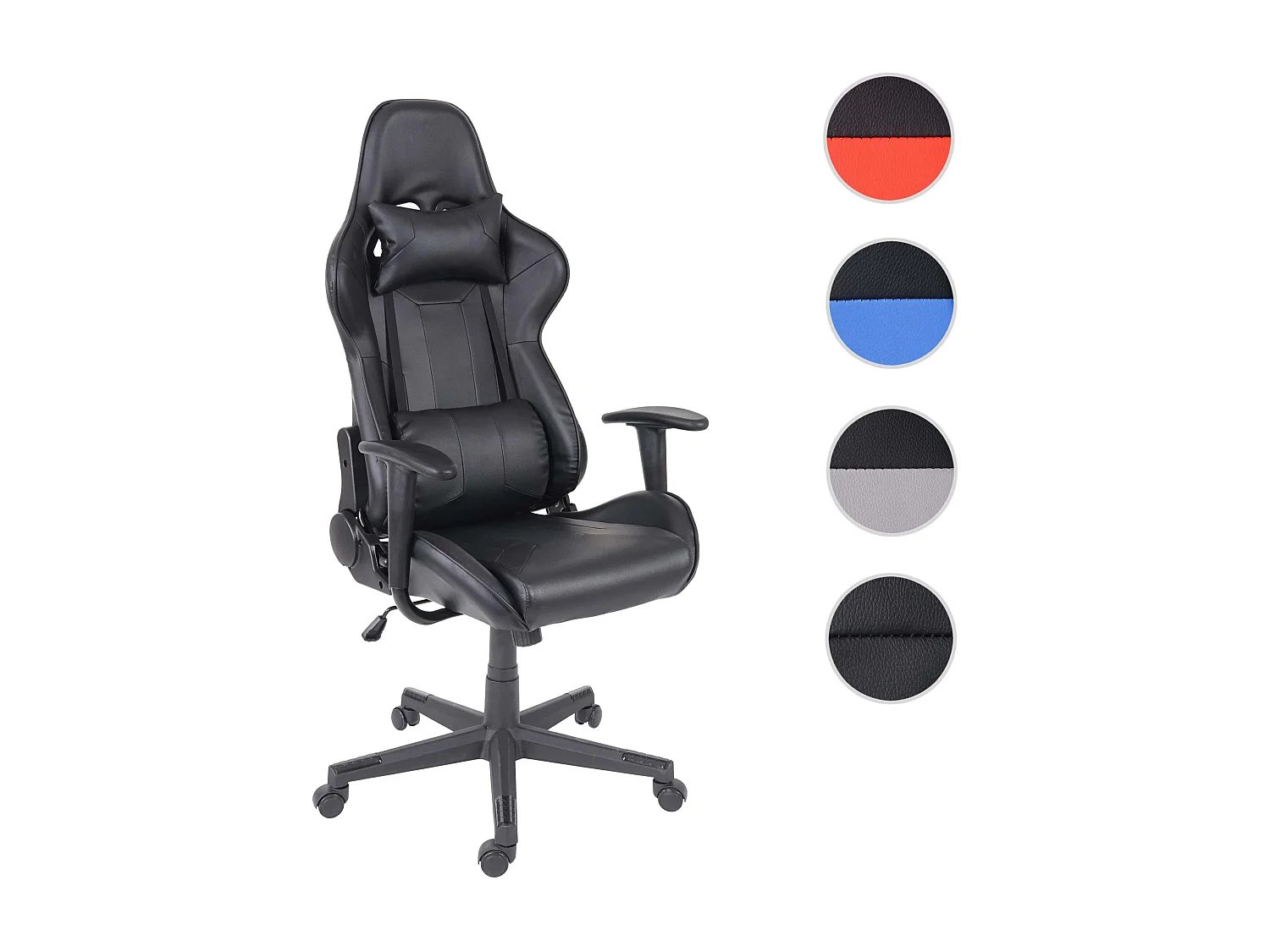 Krzesło biurowe MCW-F84,  czarny