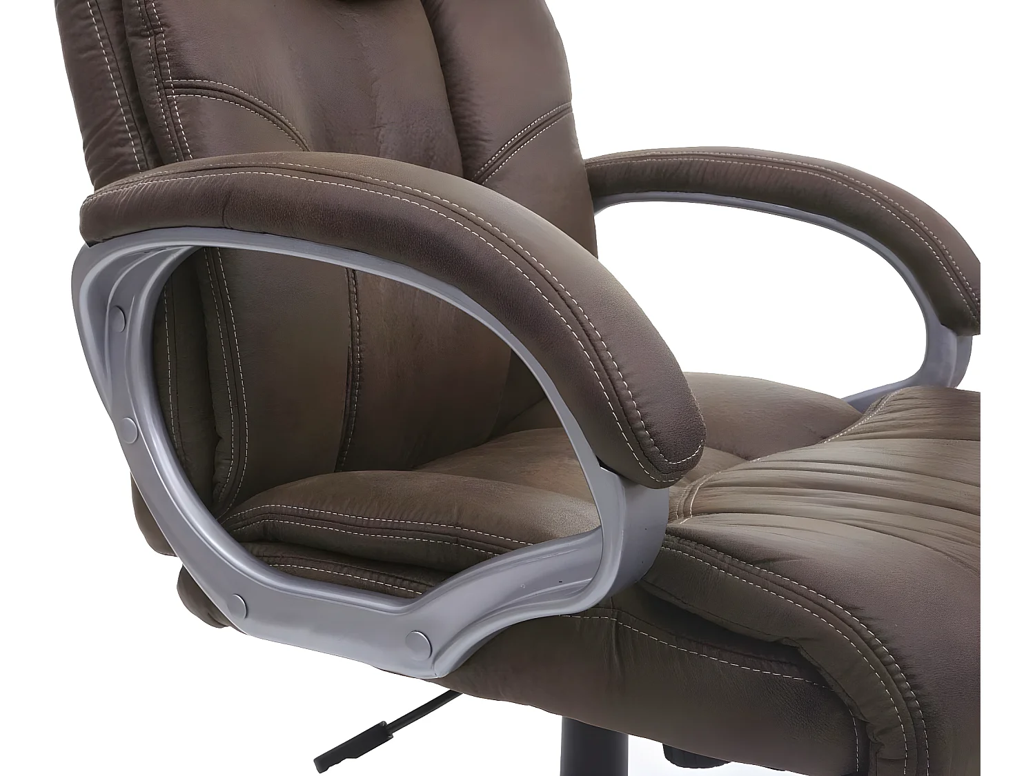 Silla de oficina MCW-A71,  aspecto ante marrón