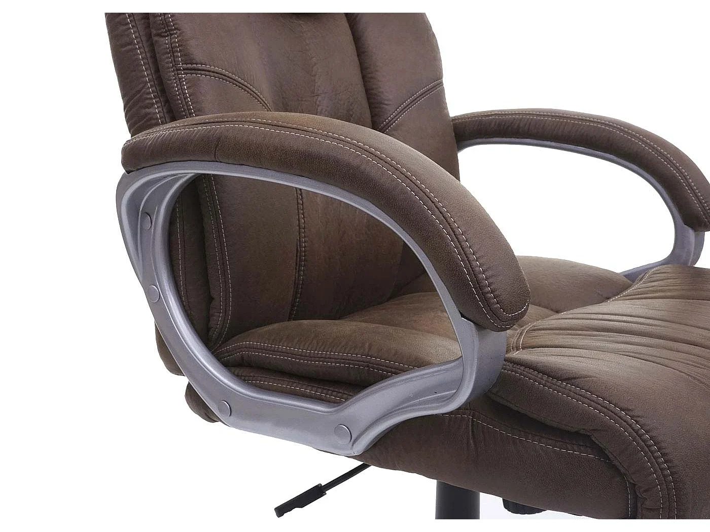 Chaise de bureau MCW-A71,  aspect daim marron