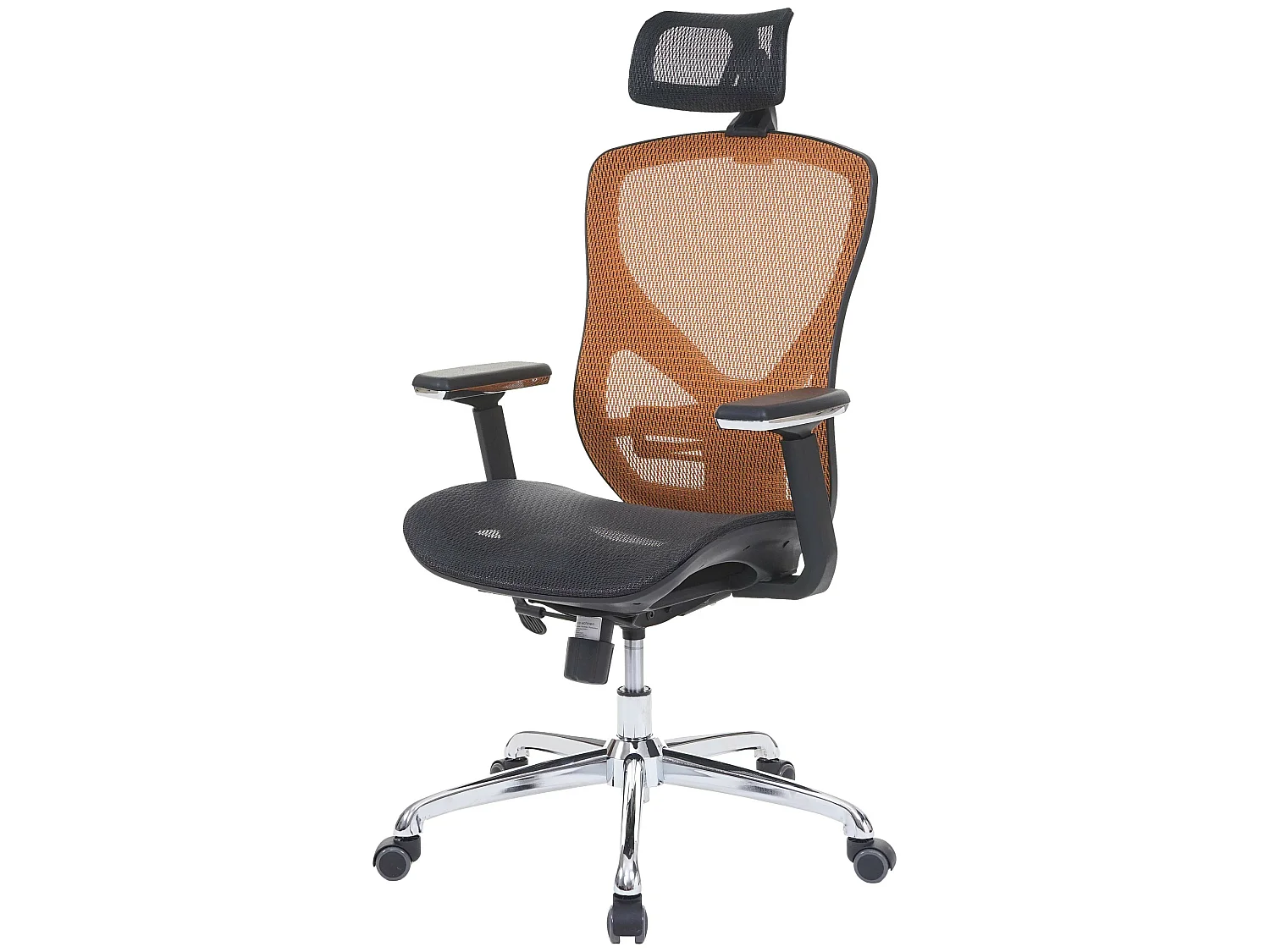 Bureaustoel MCW-A61,  zwart/oranje