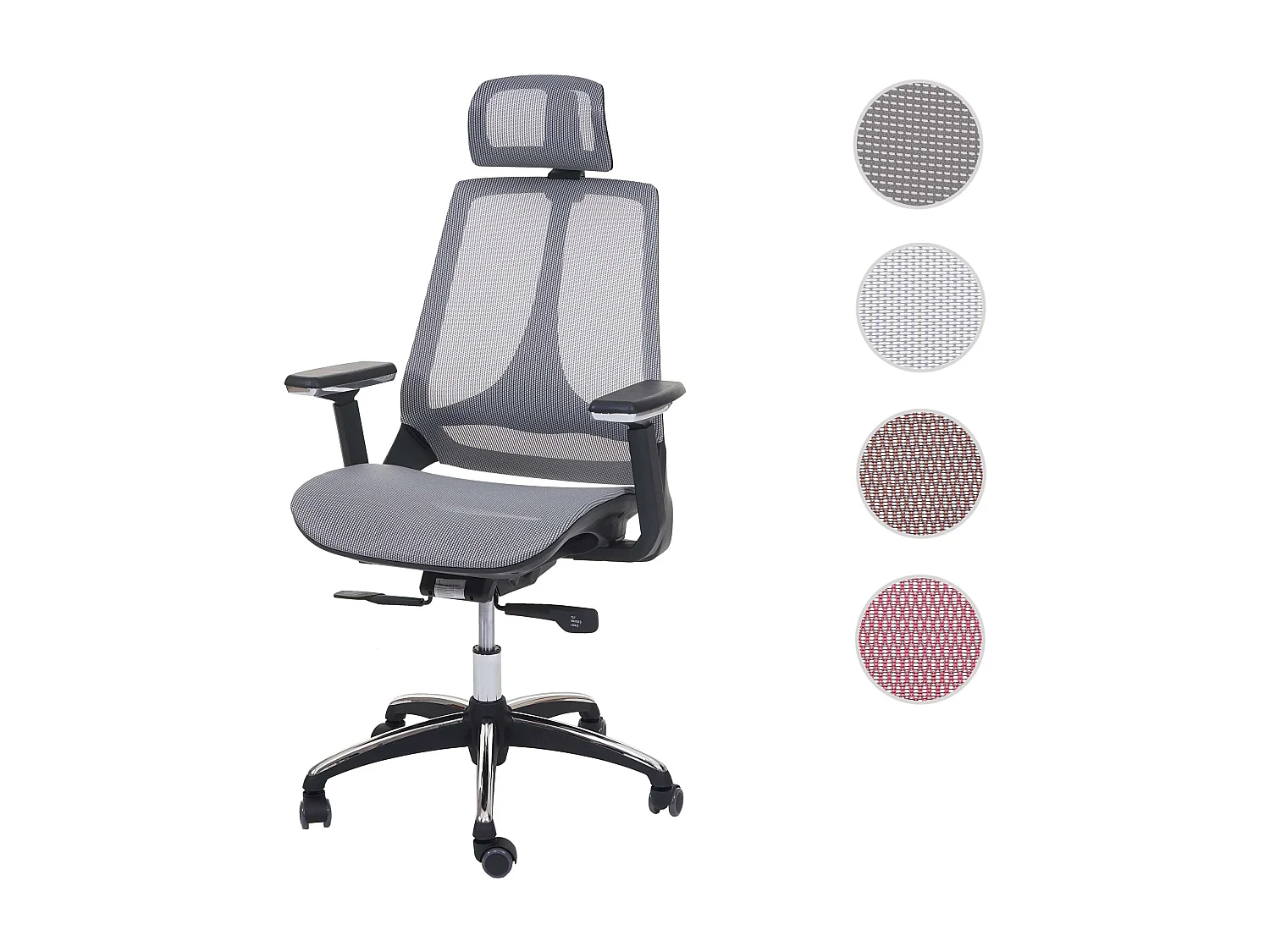 Krzesło biurowe MCW-A59,  szary/szary