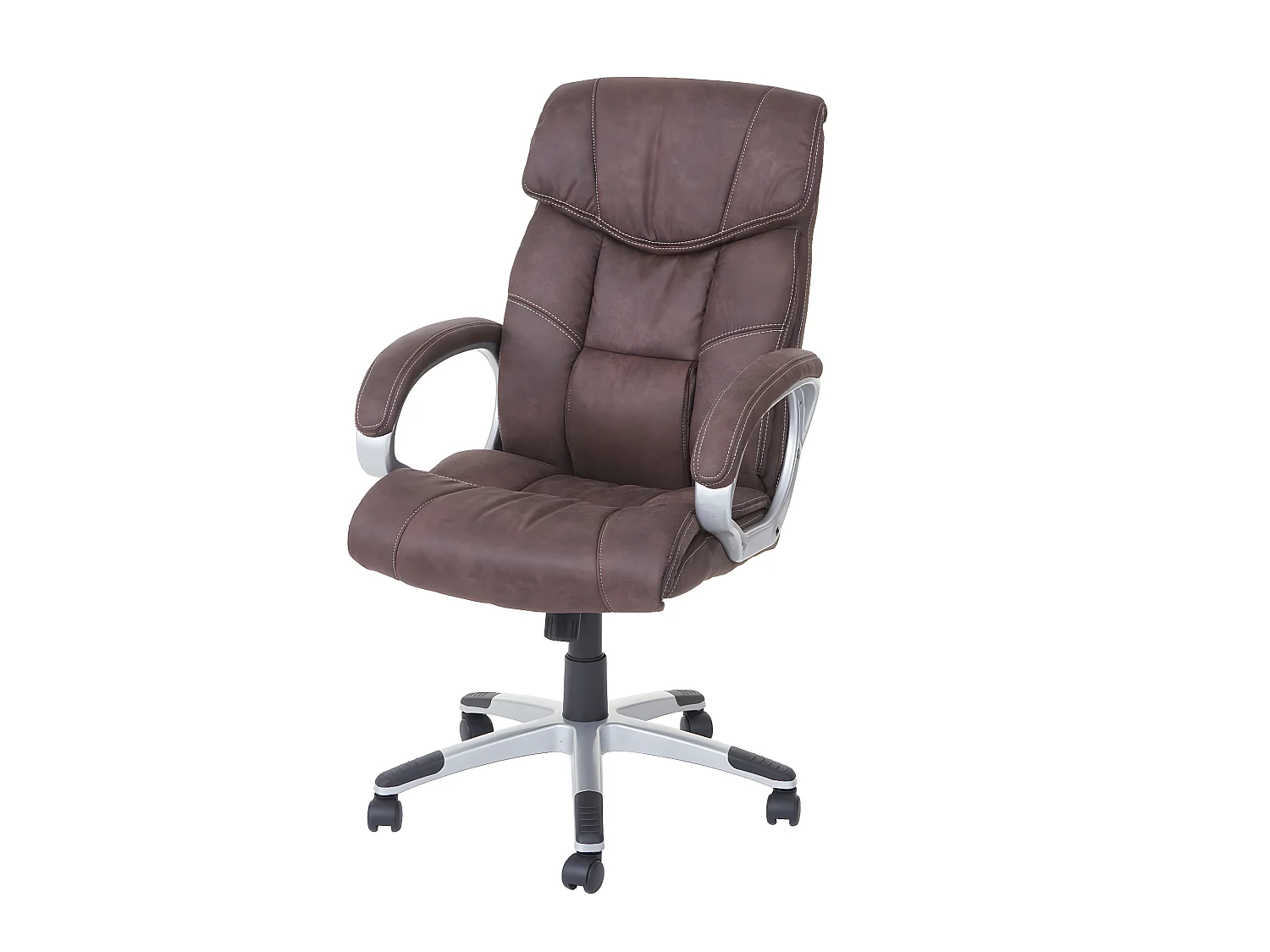 Chaise de bureau MCW-A71,  imitation daim, brun