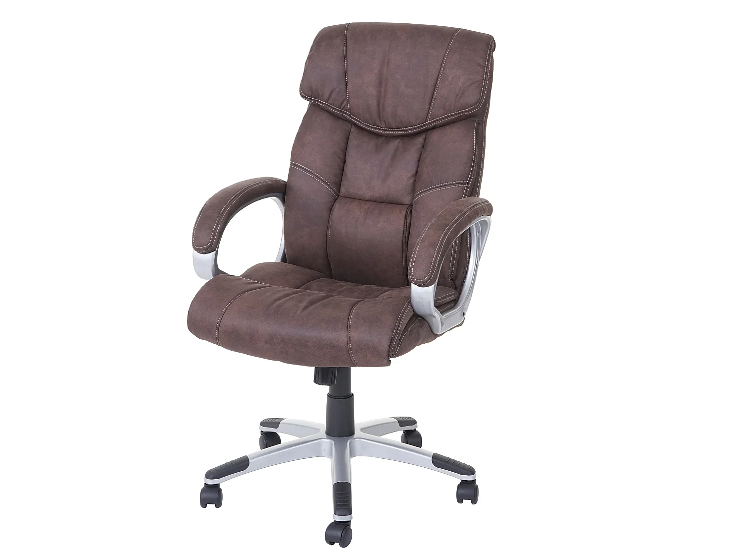 Chaise de bureau MCW-A71,  imitation daim, brun