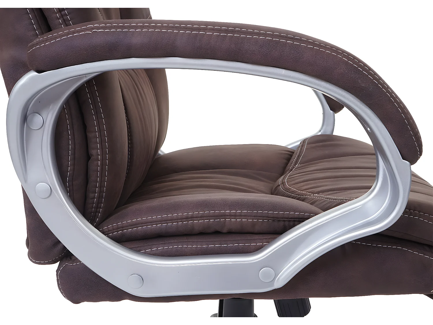 Chaise de bureau MCW-A71,  imitation daim, brun