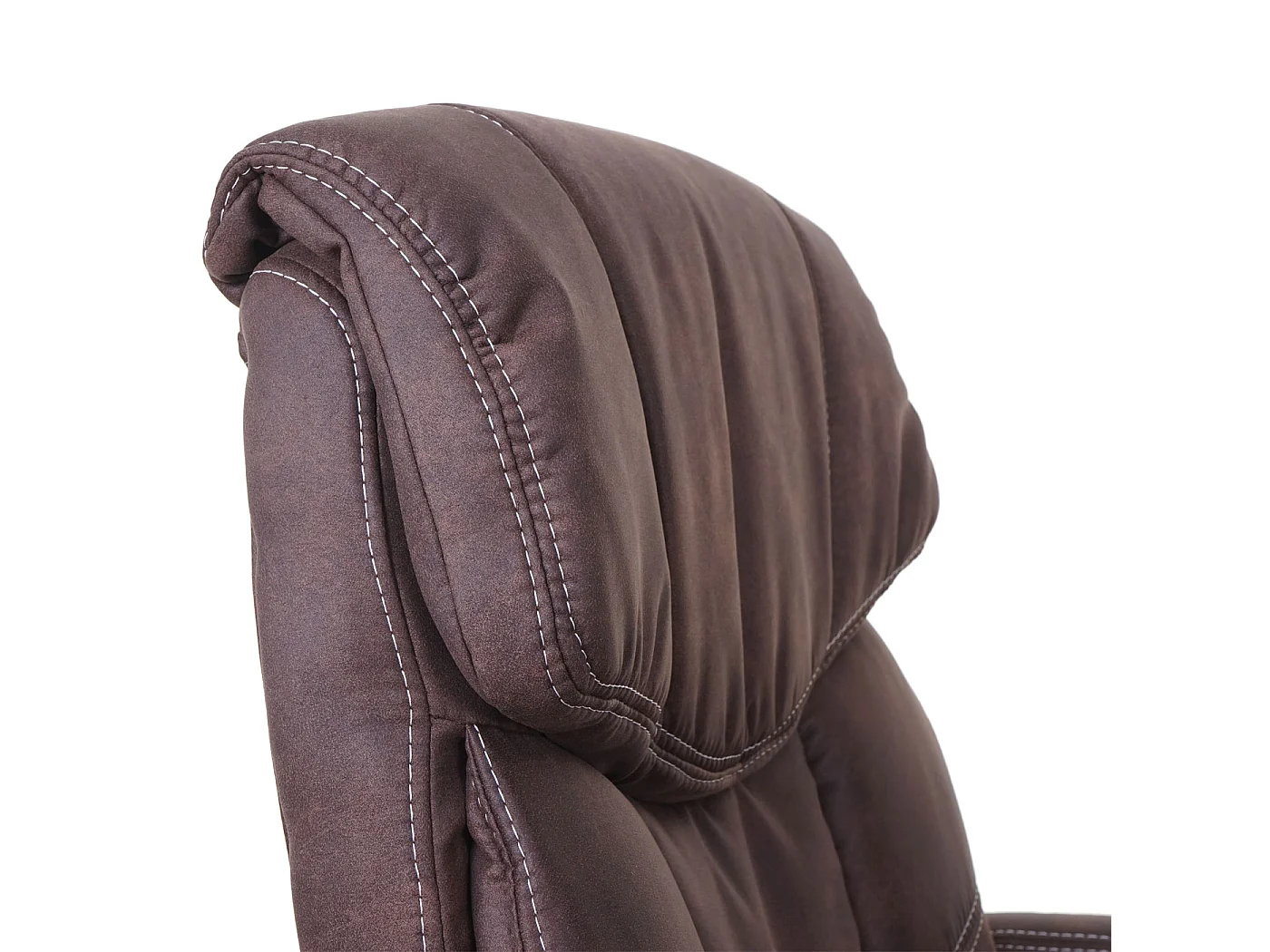 Chaise de bureau MCW-A71,  imitation daim, brun