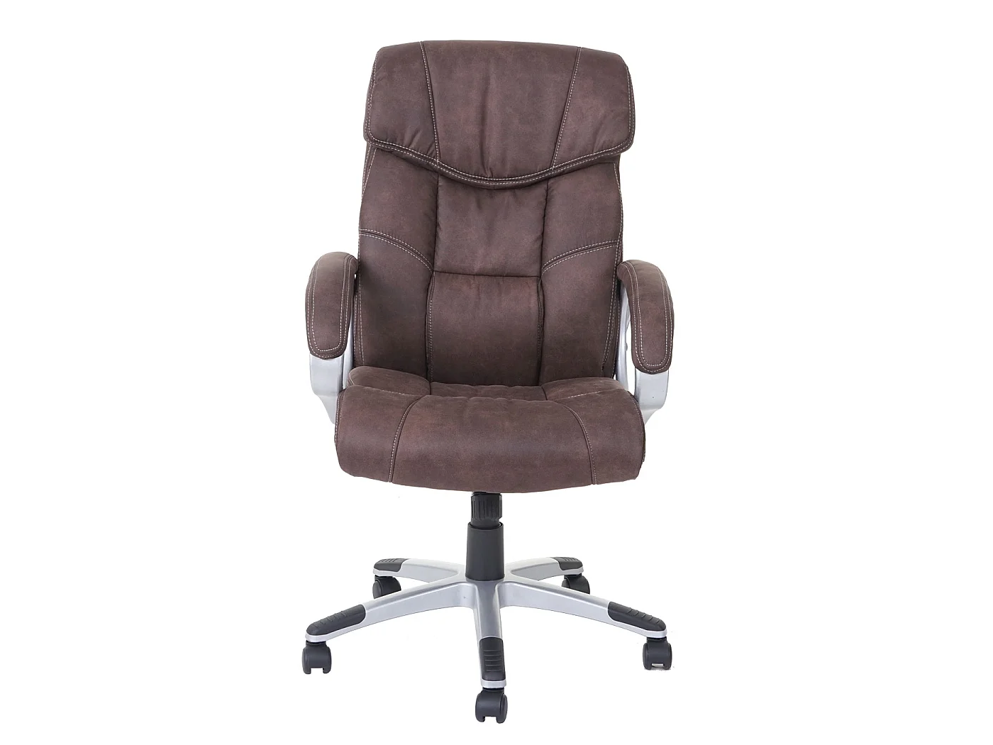 Chaise de bureau MCW-A71,  imitation daim, brun