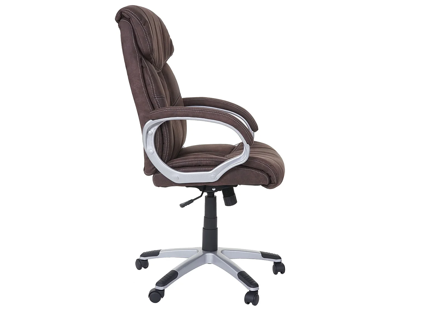 Chaise de bureau MCW-A71,  imitation daim, brun