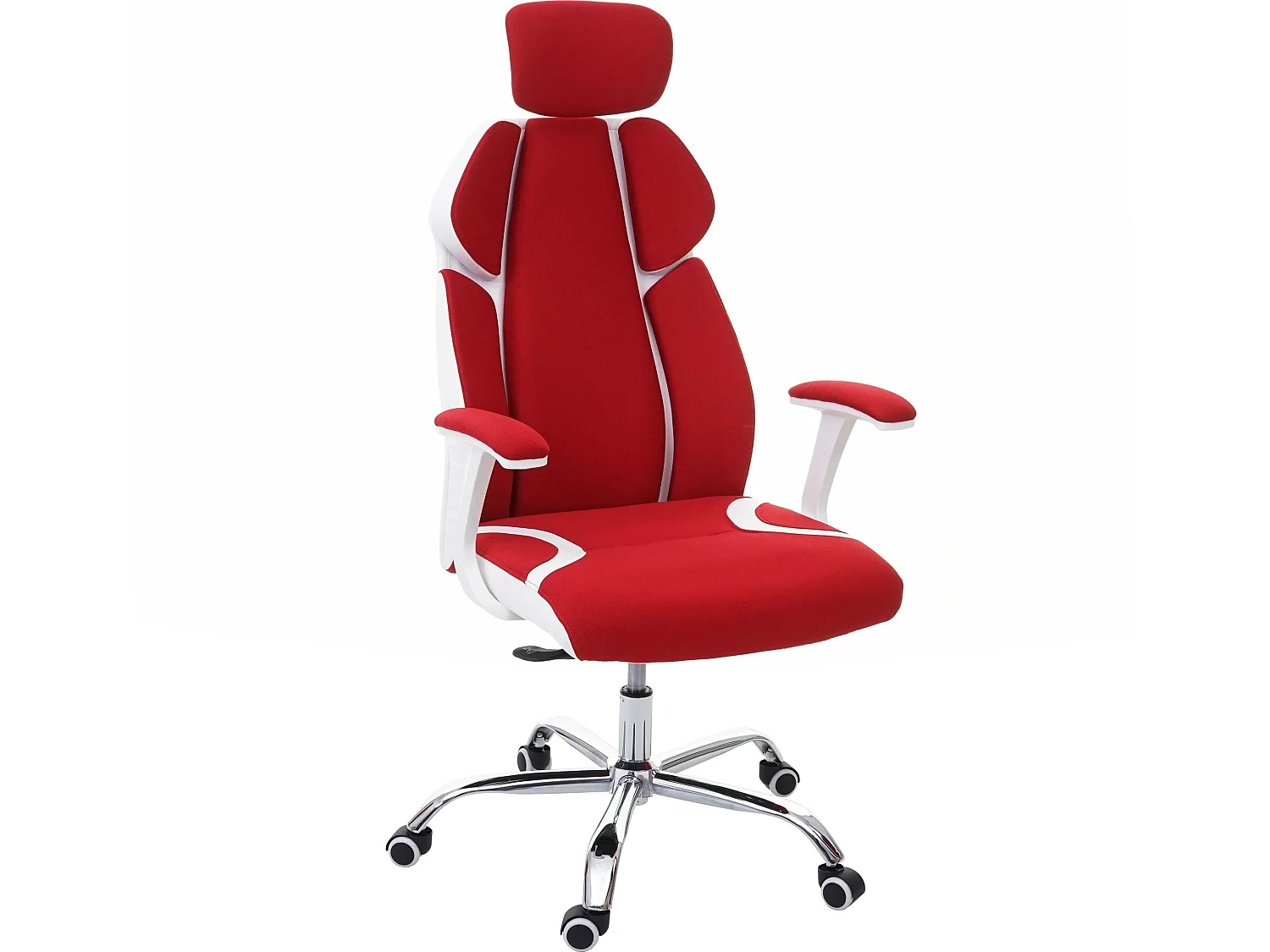 Silla de oficina MCW-F12,  rojo/blanco