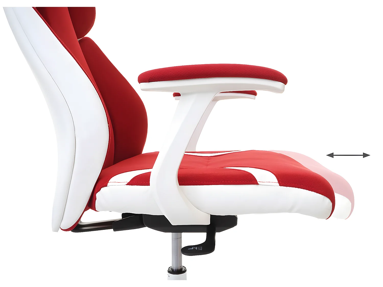 Silla de oficina MCW-F12,  rojo/blanco