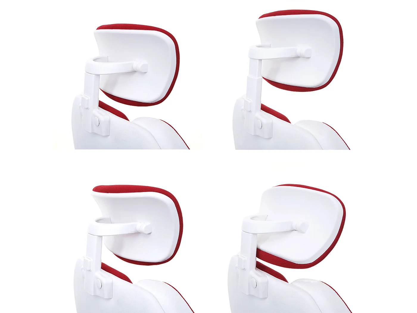 Silla de oficina MCW-F12,  rojo/blanco