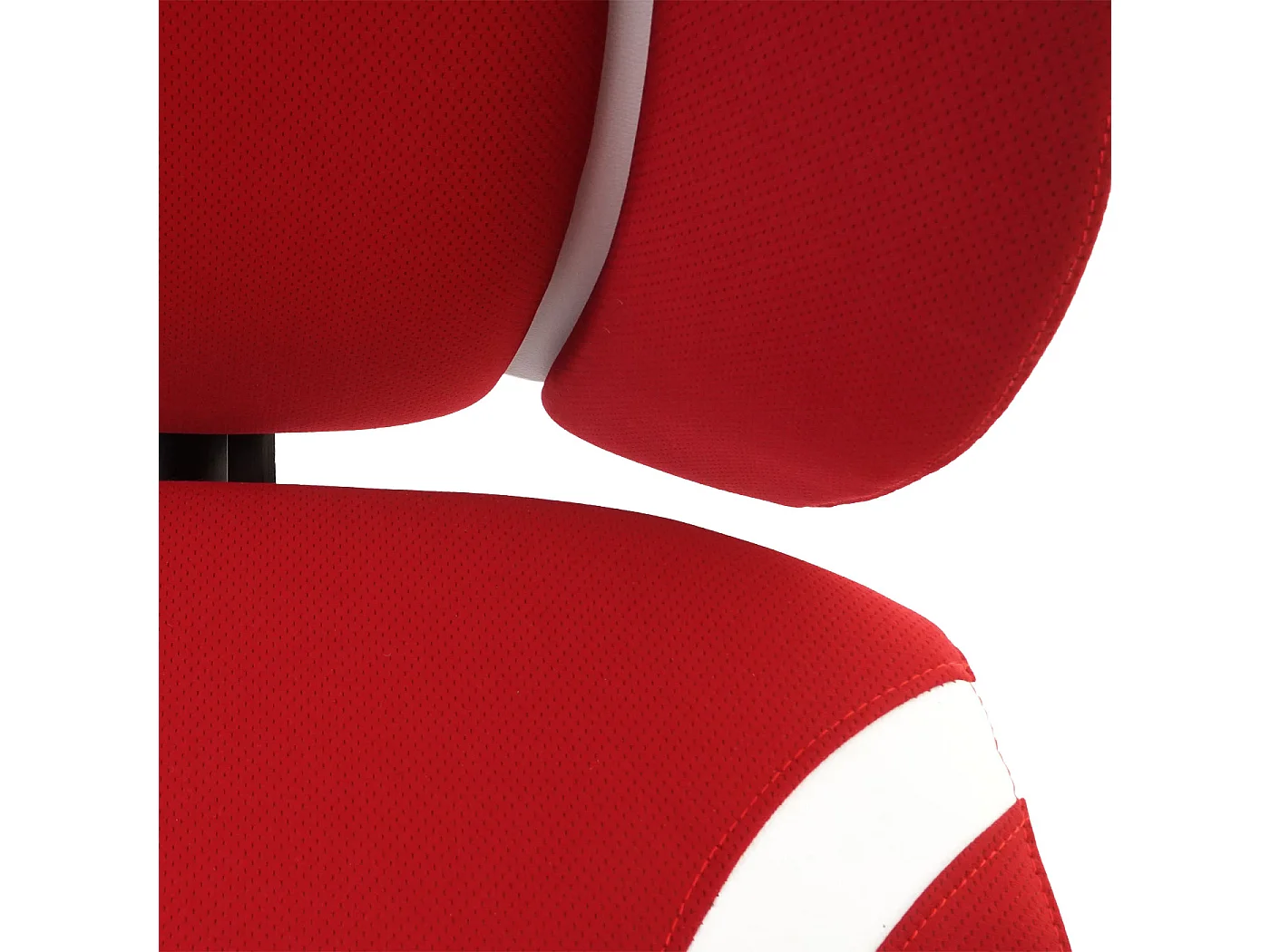 Krzesło biurowe MCW-F12,  czerwony/biały