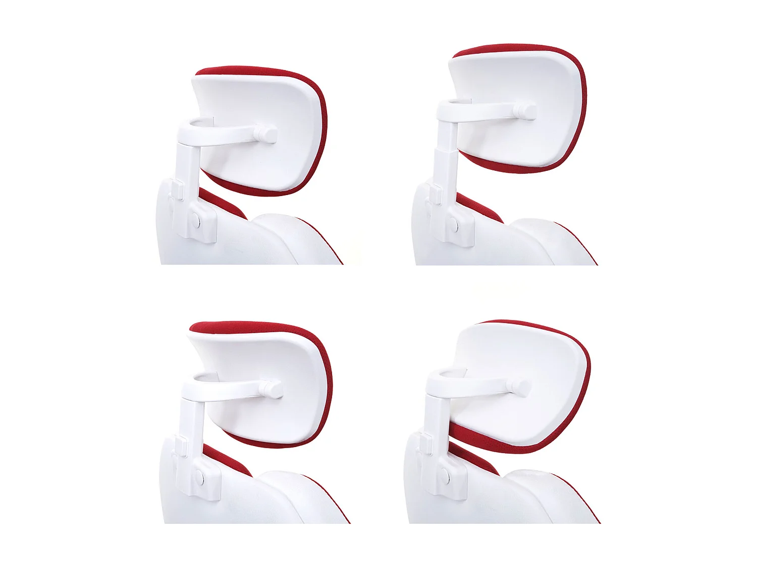 Krzesło biurowe MCW-F12,  czerwony/biały