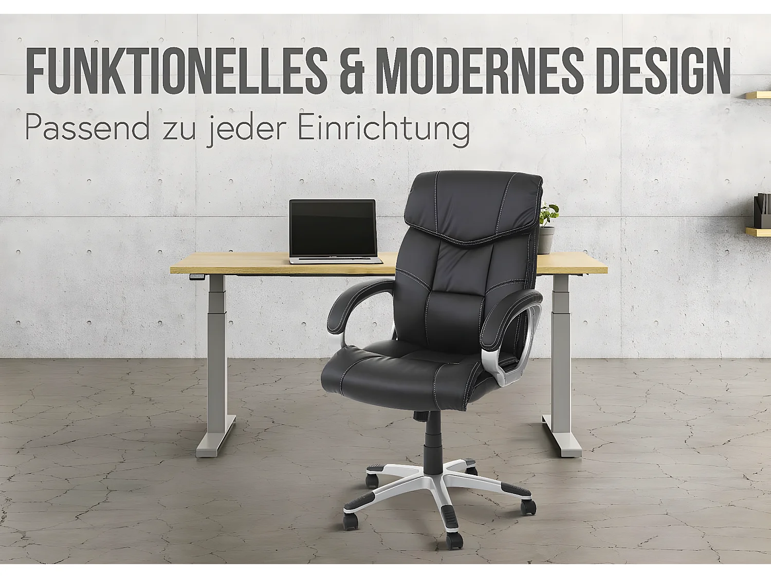 Bureaustoel MCW-A71,  zwart