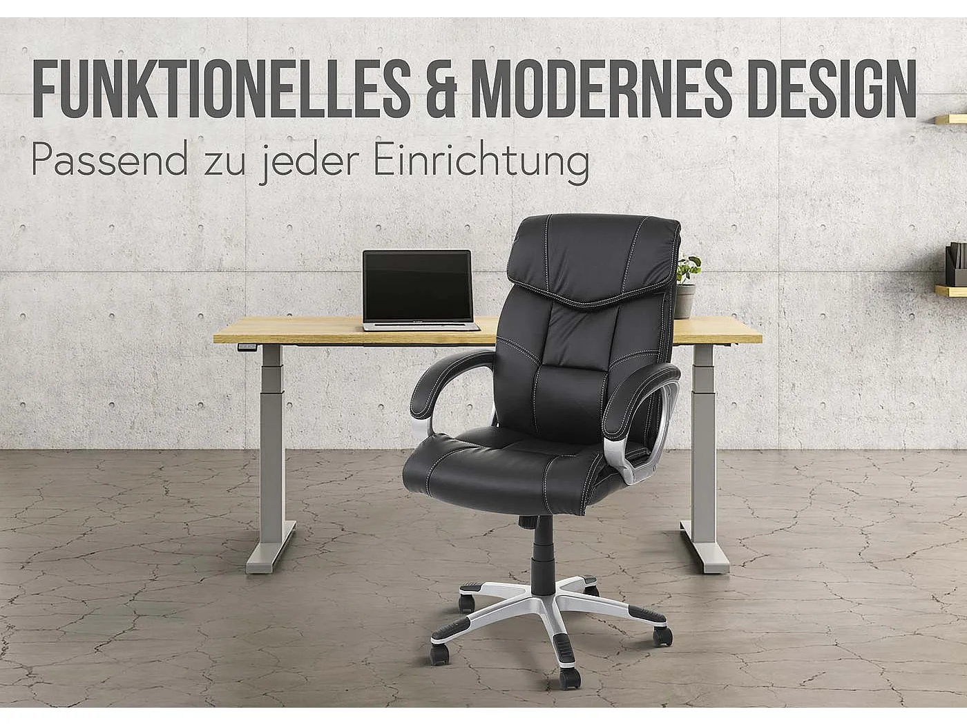 Bureaustoel MCW-A71,  zwart