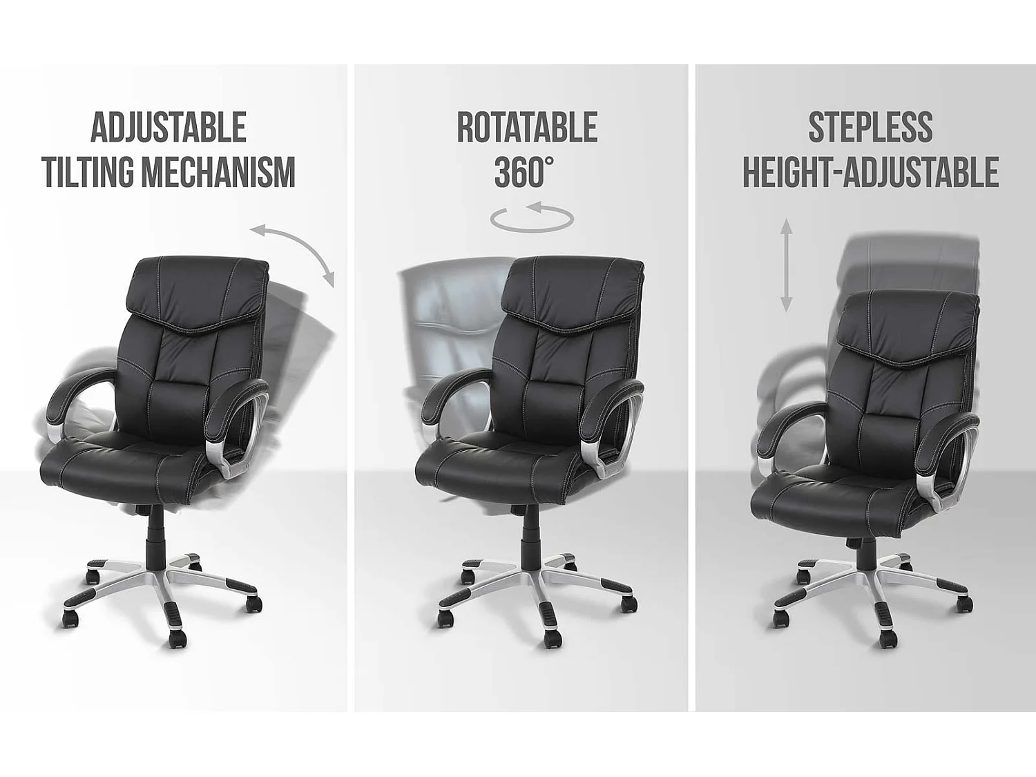 Bureaustoel MCW-A71,  zwart