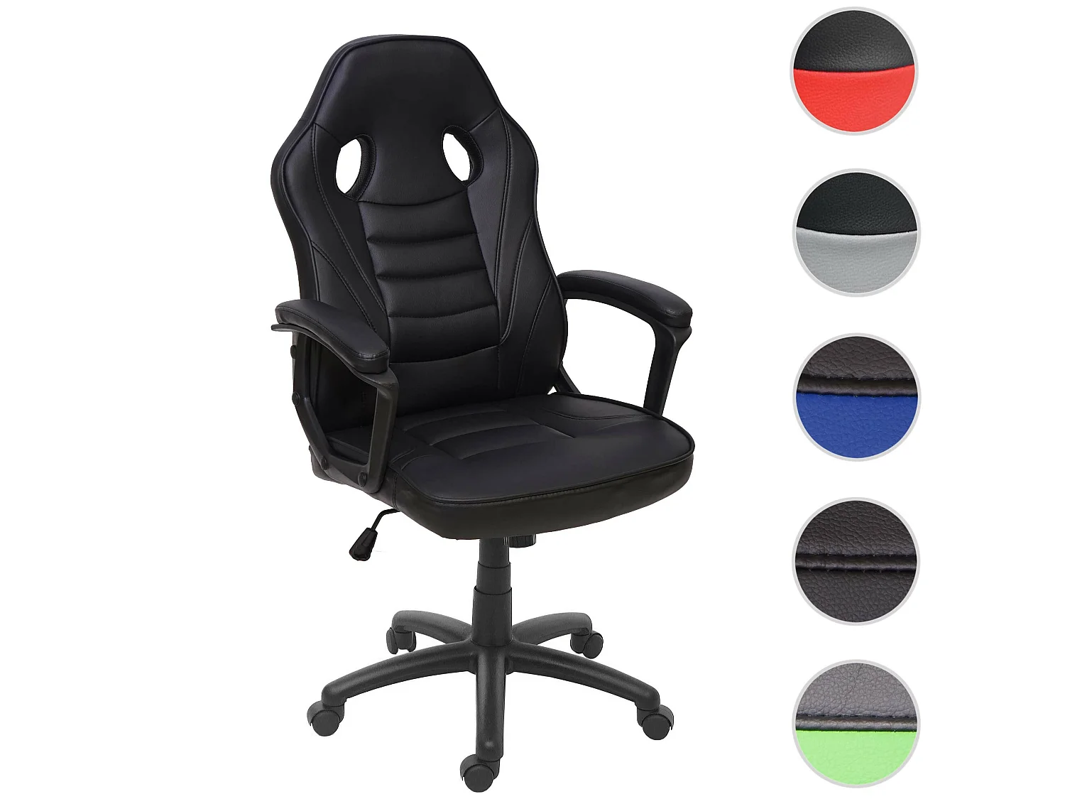 Chaise de bureau MCW-F59,  noir