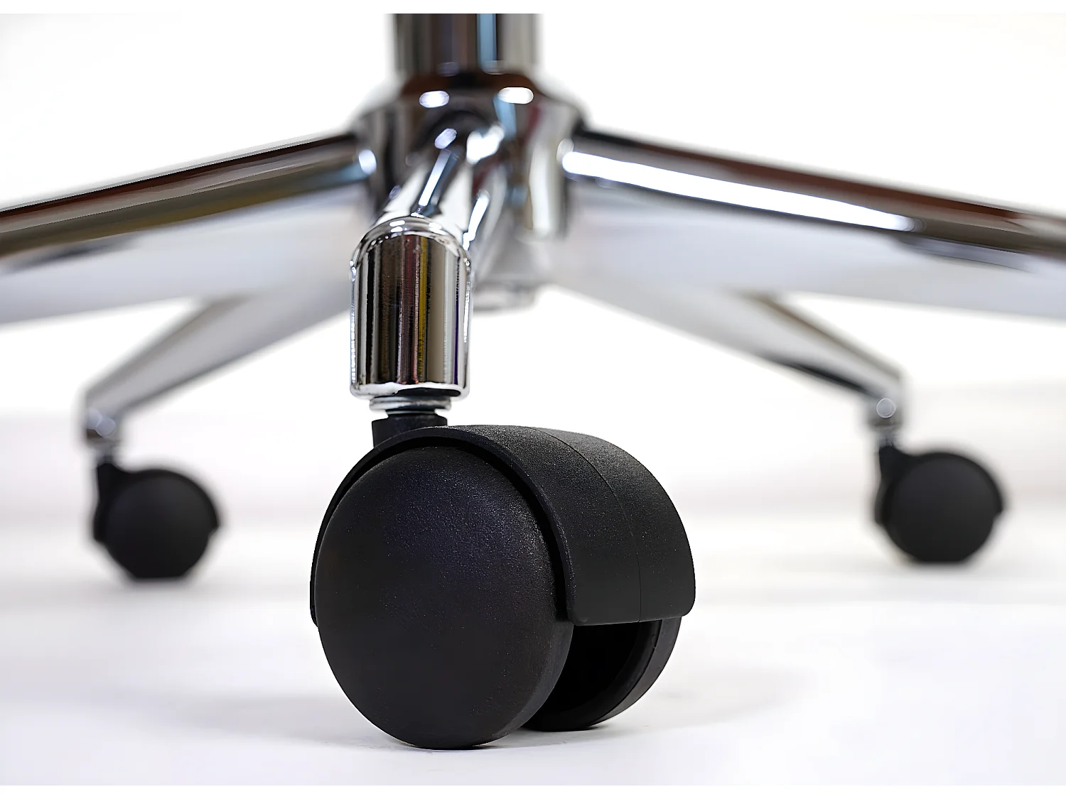 Bürostuhl MCW-C54, Walnuss-Optik, Bezug schwarz