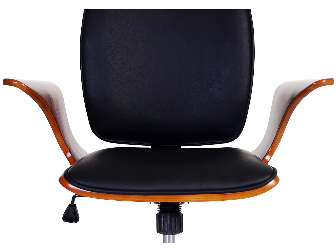 Bureaustoel MCW-C54,  walnoot look, zwarte bekleding