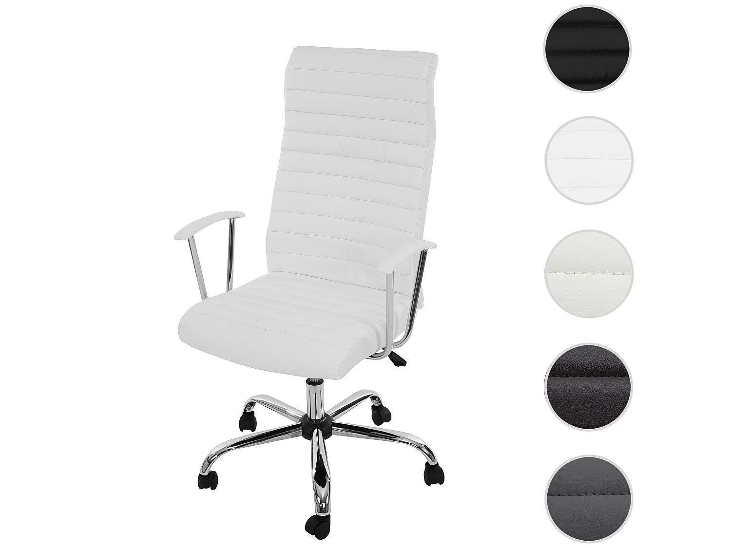 Chaise de bureau Monastir,  blanc