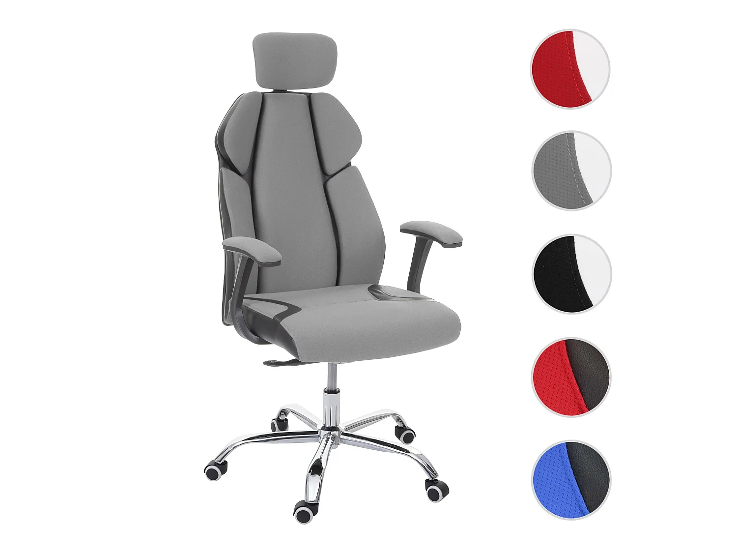 Bureaustoel MCW-F12,  grijs/zwart