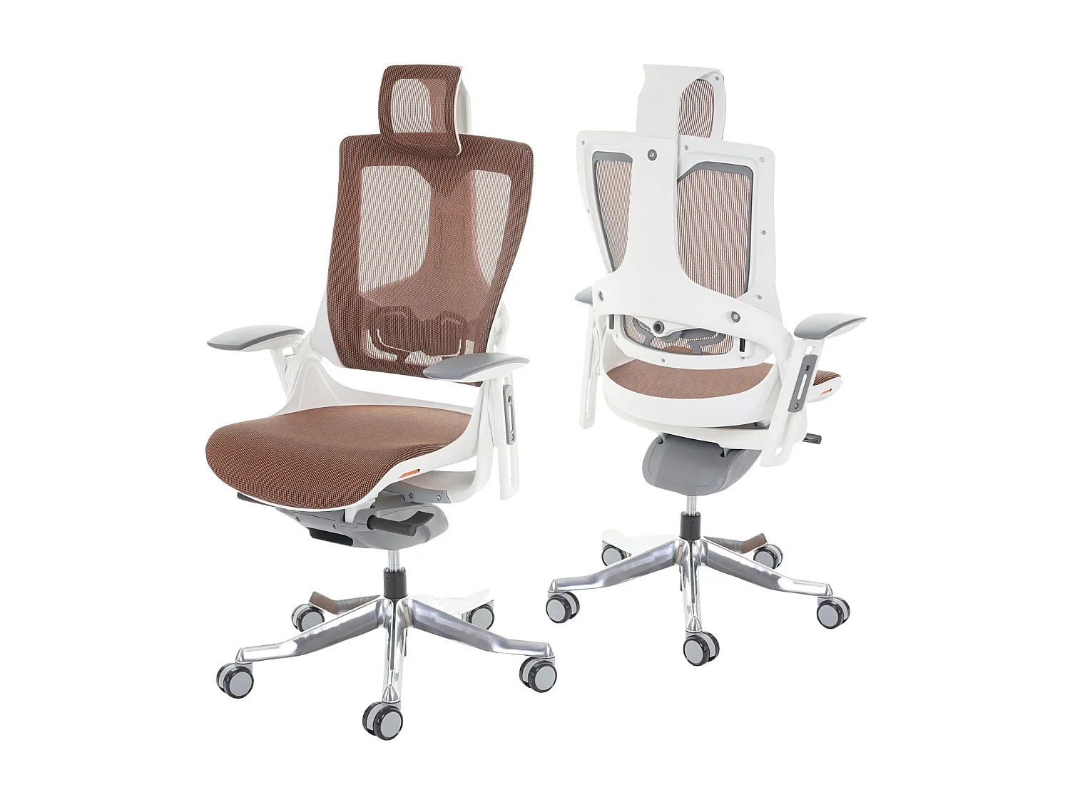 Chaise de bureau MERRYFAIR Adelaide,  marron/orange