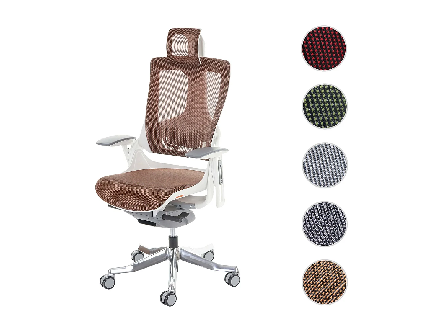 Chaise de bureau MERRYFAIR Adelaide,  marron/orange