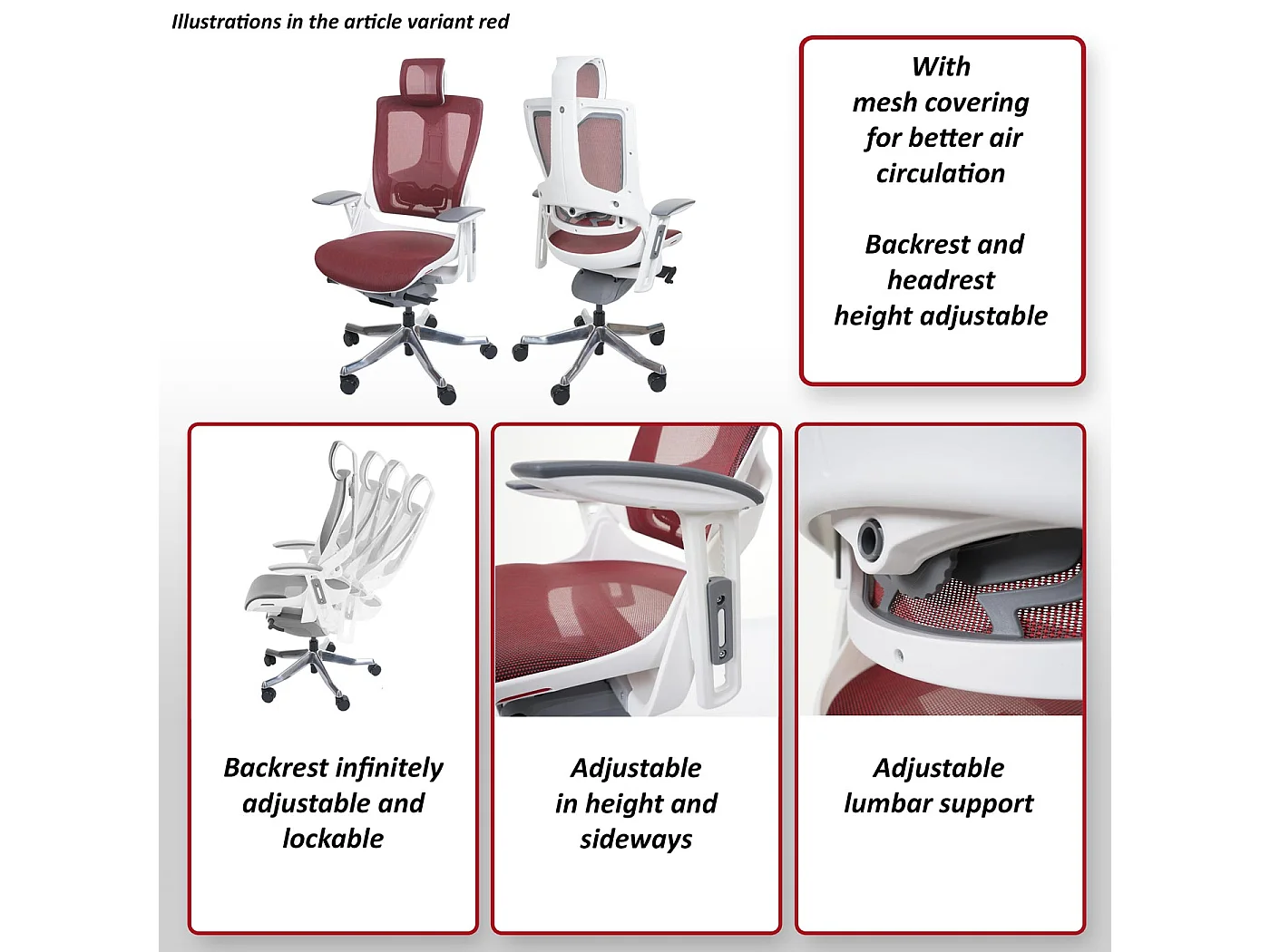 Krzesło biurowe MERRYFAIR Adelaide,  mandarynka