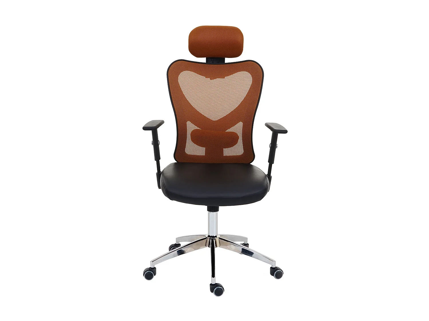 Poltrona sedia ufficio girevole regolabile T350 Atlanta ecopelle design moderno marrone