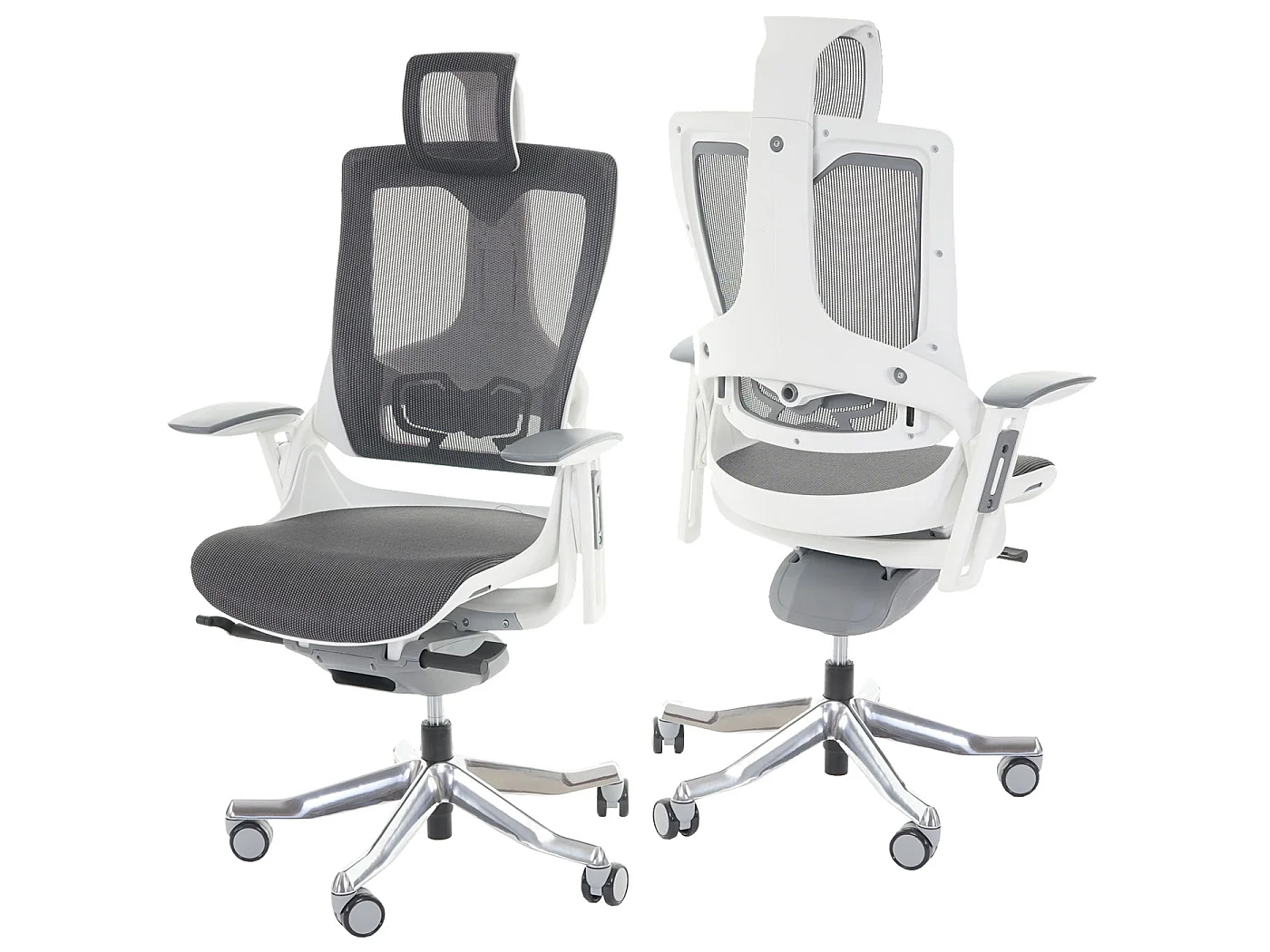 Krzesło biurowe MERRYFAIR Adelaide,  czarno-szary