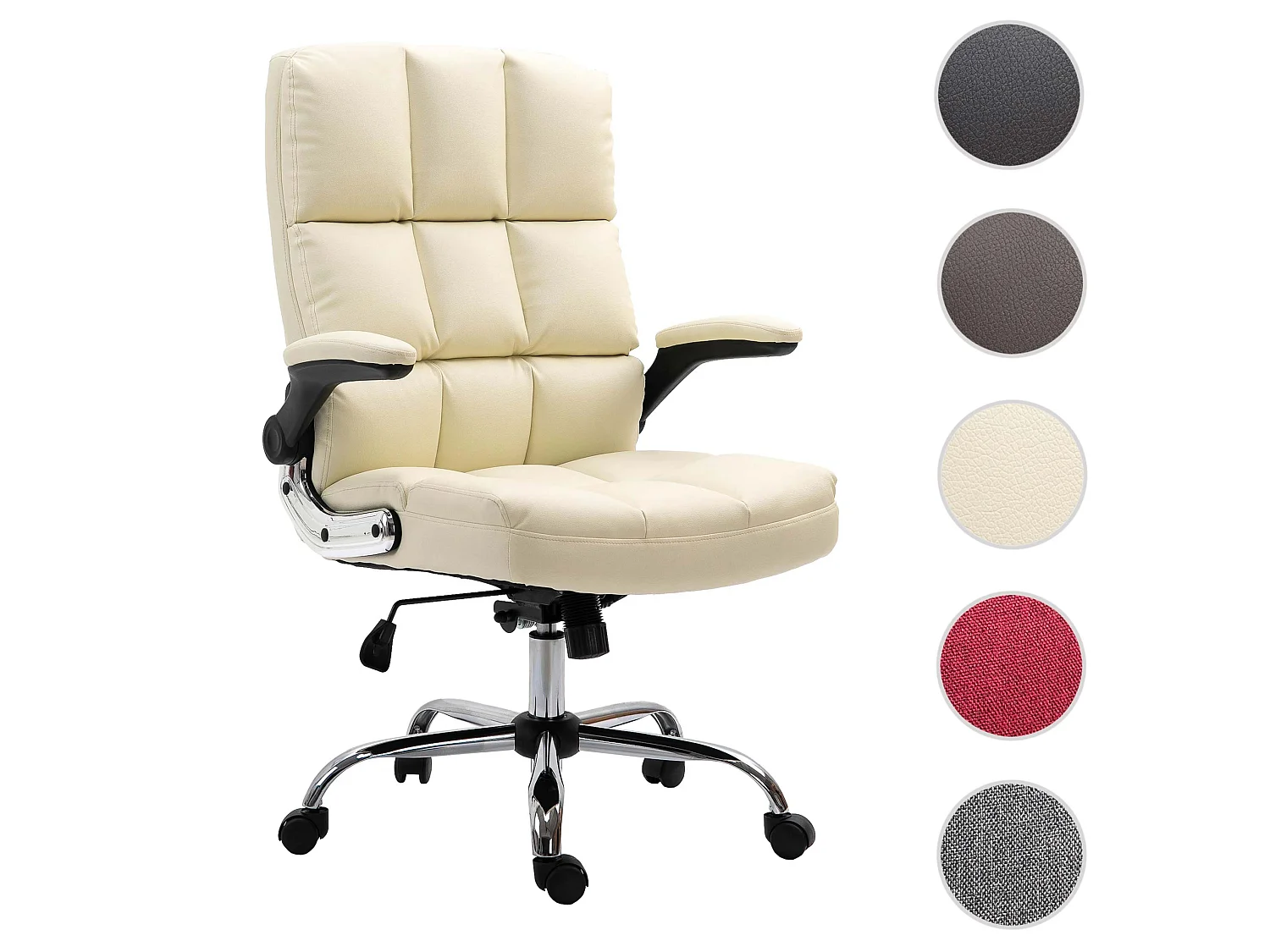 Bureaustoel MCW-J21,  kunstleder crème