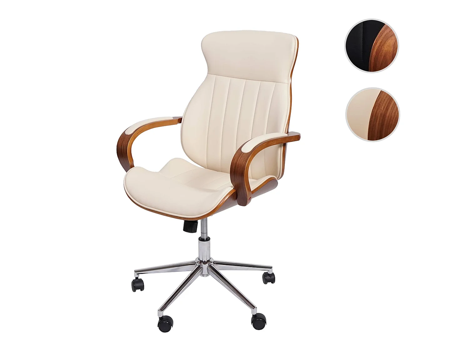 Krzesło biurowe MCW-H39,  kremowy