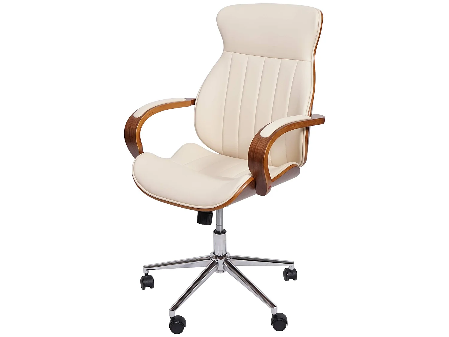 Chaise de bureau MCW-H39,  beige-crème