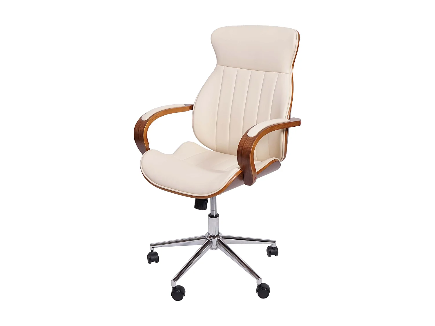 Chaise de bureau MCW-H39,  beige-crème