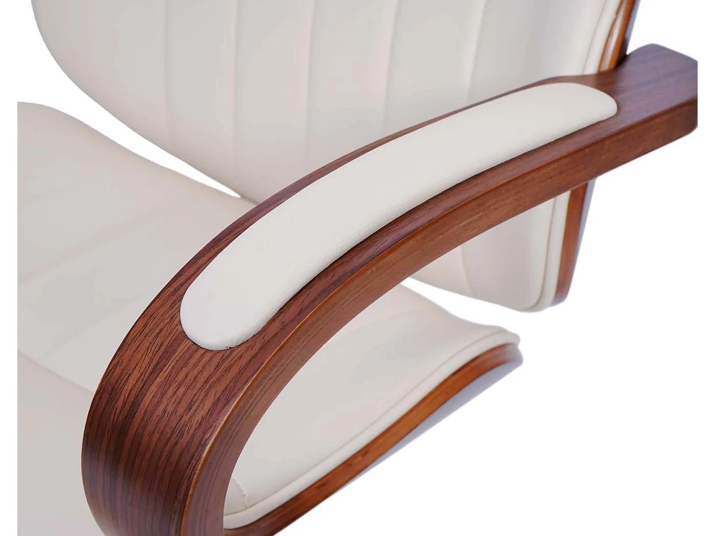 Chaise de bureau MCW-H39,  beige-crème