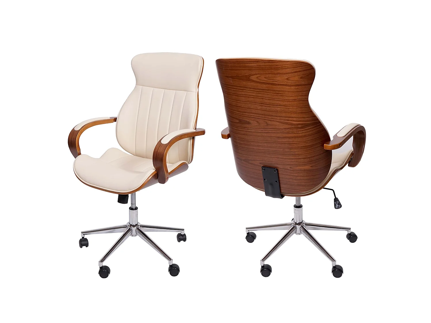 Krzesło biurowe MCW-H39,  kremowe