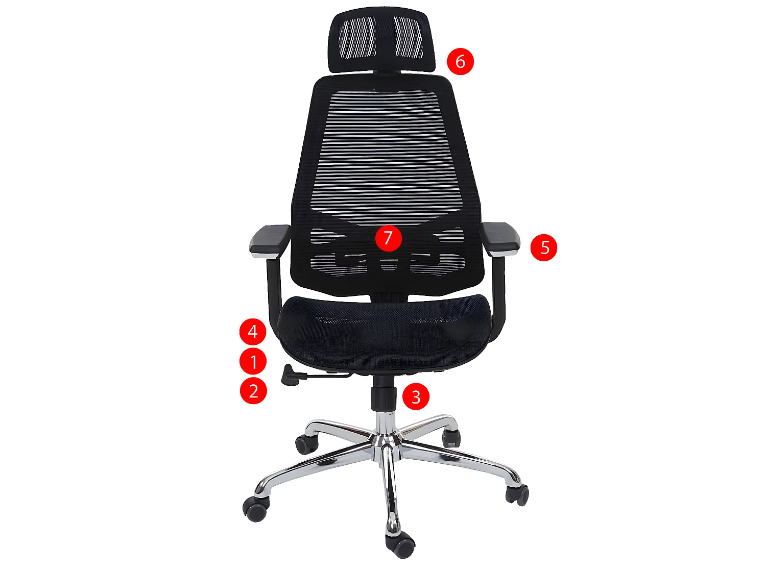 Chaise de bureau MCW-A58,  noir/noir