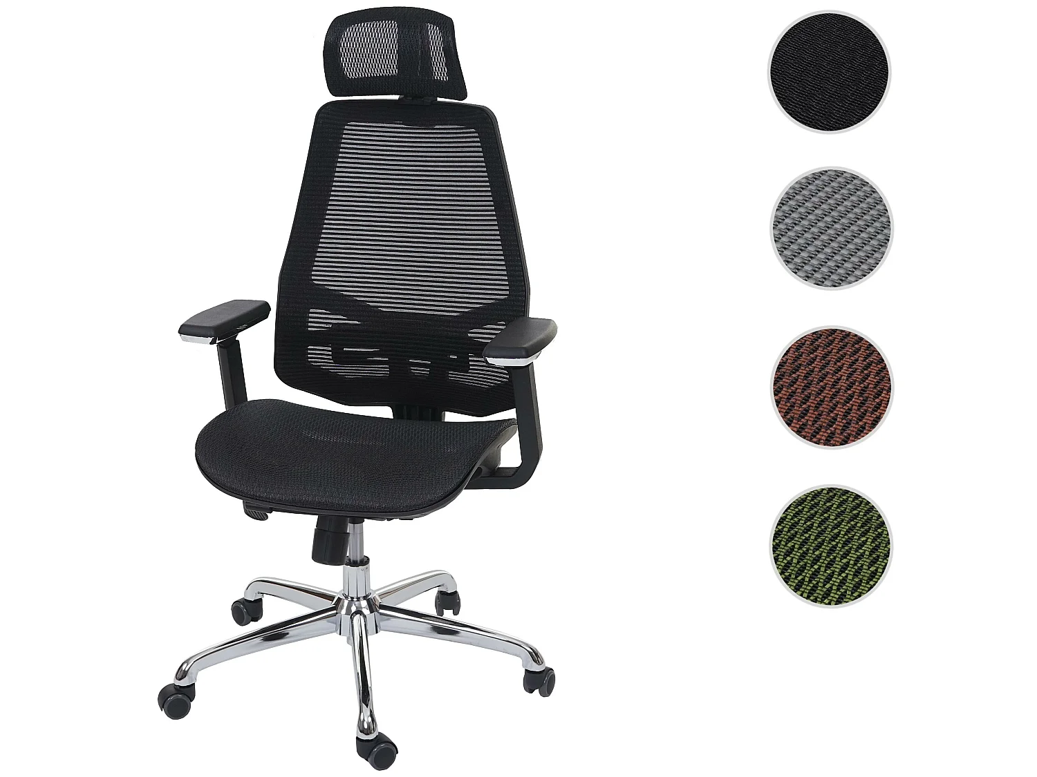 Chaise de bureau MCW-A58,  noir/noir